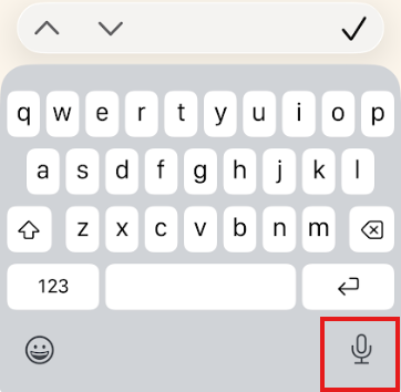 iPhone keyboard